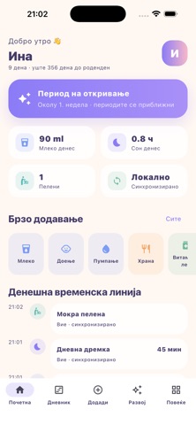 Bebina: Daily care dashboard